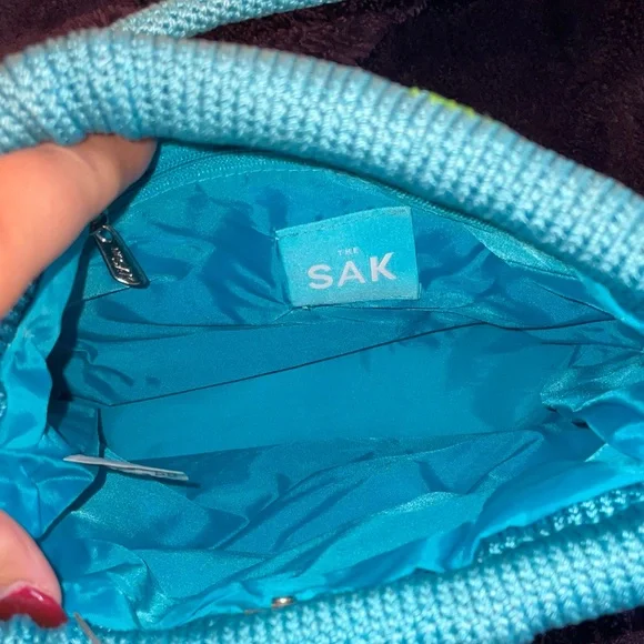 The Sak Blue Cherry Patterned Shoulder Bag - Picture 3 of 4